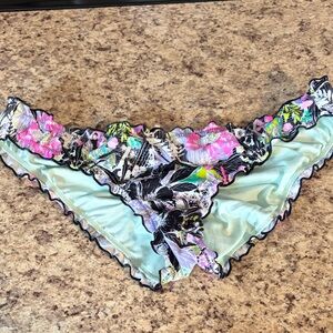 Victoria's Secret Mint floral Bikini Bottom size M. RS